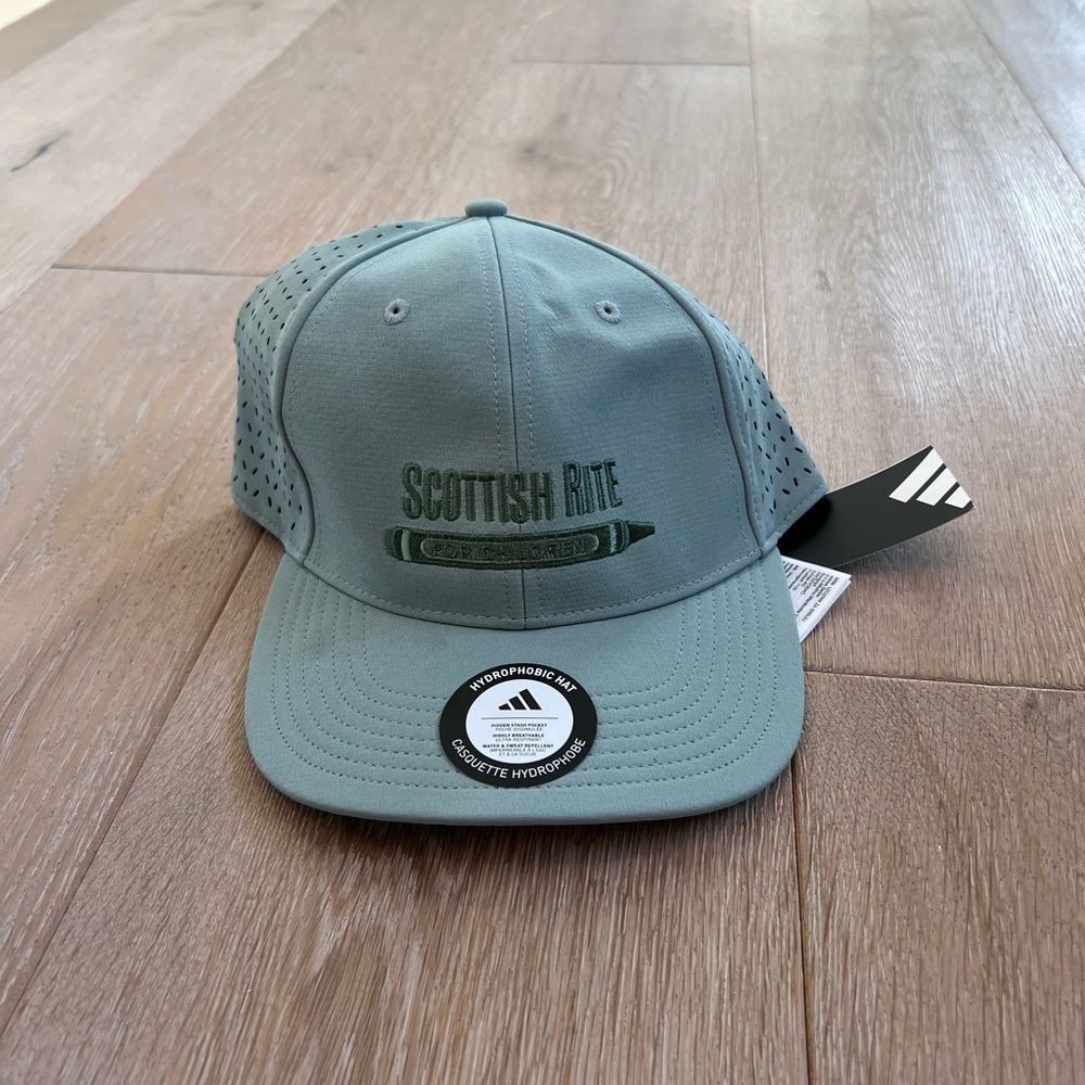 Adidas Scottish Rite For Children Dry Fit Cap OSFM Green Golf Hat
